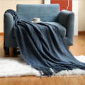 Super Soft Textured Solid Decorative Throw kintted Blanket